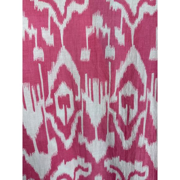 LIVRO Oversized Classic Kurta Caftan Ikat Pink & White Pockets Size XS‎ - Picture 9 of 10